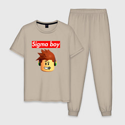 Мужская пижама Sigma boy roblox head - мем Роблокс Сигма бой