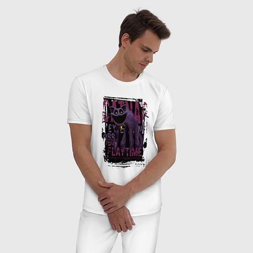 Мужская пижама Кот дремот Catnap / Белый – фото 3