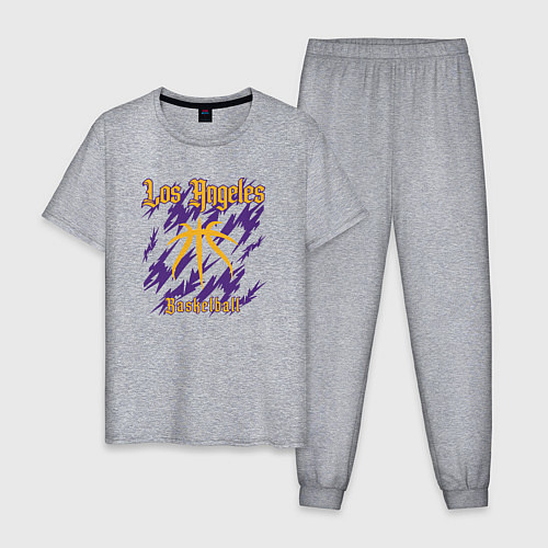 Мужская пижама Basketball Lakers / Меланж – фото 1