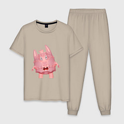 Мужская пижама Cartoon monster pink