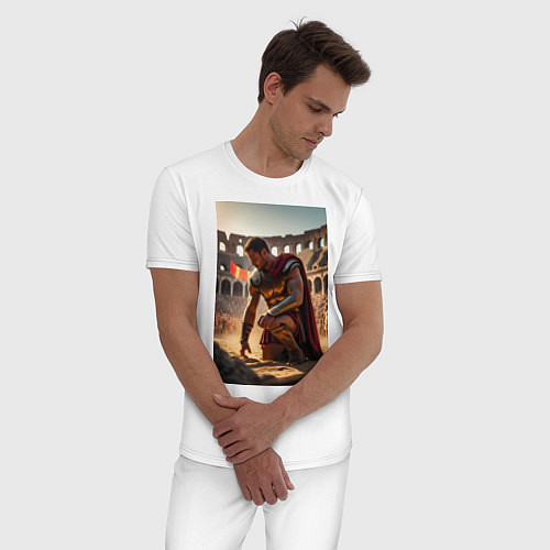 Мужская пижама Спартак в Колизее / Белый – фото 3