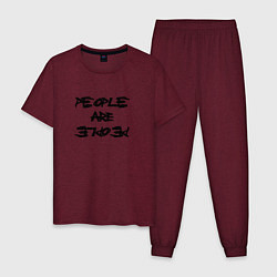 Мужская пижама Depeche Mode - people are people font