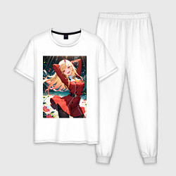 Пижама хлопковая мужская Марин Китагава косплей 002 Darling in the Franxx, цвет: белый