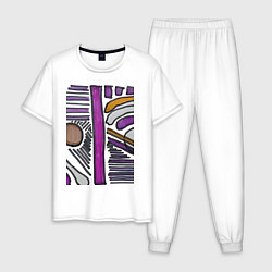 Мужская пижама Фиолетовая композиция