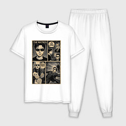 Пижама хлопковая мужская The matrix, цвет: белый