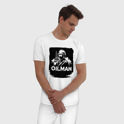 Мужская пижама Нефтяник / Белый – фото 3