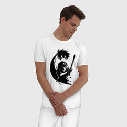 Пижама хлопковая мужская Художник с кистью аниме, цвет: белый — фото 2