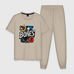 Мужская пижама Bones в стиле наклеек