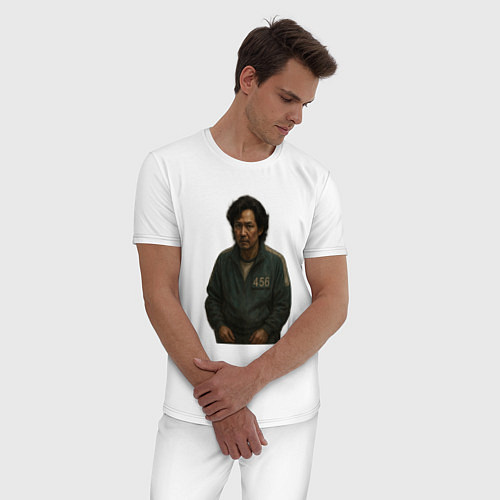 Мужская пижама Игрок 456 Игра в кальмара / Белый – фото 3