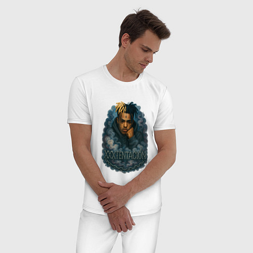 Мужская пижама XXXTentacion внутри облаков / Белый – фото 3