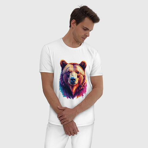 Мужская пижама Хозяин сибирской тайги / Белый – фото 3