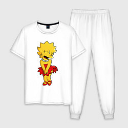 Пижама хлопковая мужская Simpsons - Lisa Monroe, цвет: белый