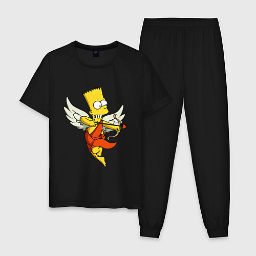 Мужская пижама Bart Simpson Cupid / Черный – фото 1