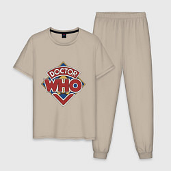 Пижама хлопковая мужская Doctor Who, цвет: миндальный
