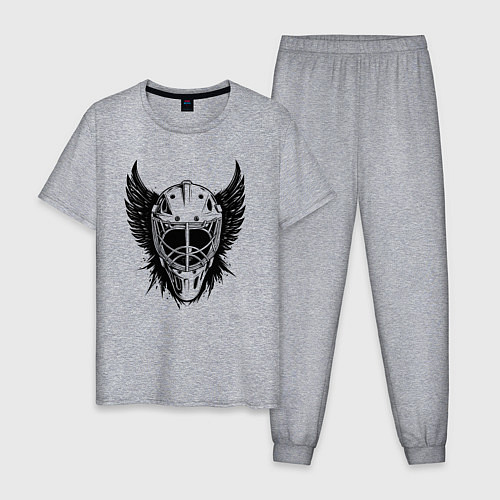 Мужская пижама Крылатая хоккейная маска / Меланж – фото 1