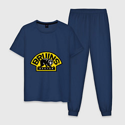 Пижама хлопковая мужская HC Boston Bruins Label, цвет: тёмно-синий