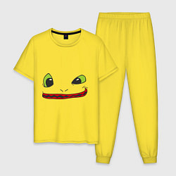 Пижама хлопковая мужская Маленькая Фурия, цвет: желтый