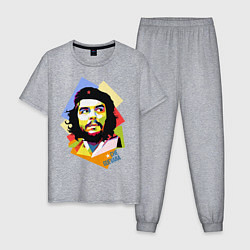 Пижама хлопковая мужская Che Guevara Art, цвет: меланж