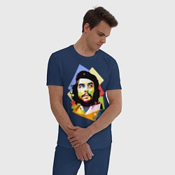 Пижама хлопковая мужская Che Guevara Art, цвет: тёмно-синий — фото 2