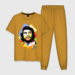 Пижама хлопковая мужская Che Guevara Art, цвет: горчичный