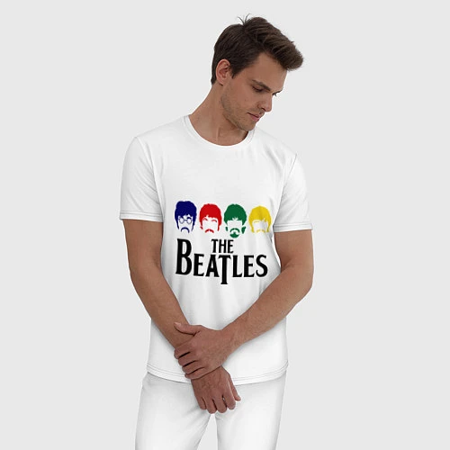 Мужская пижама The Beatles Heads / Белый – фото 3