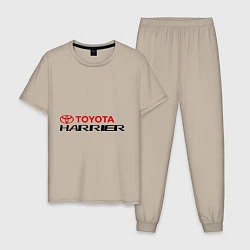 Пижама хлопковая мужская Toyota Harrier, цвет: миндальный
