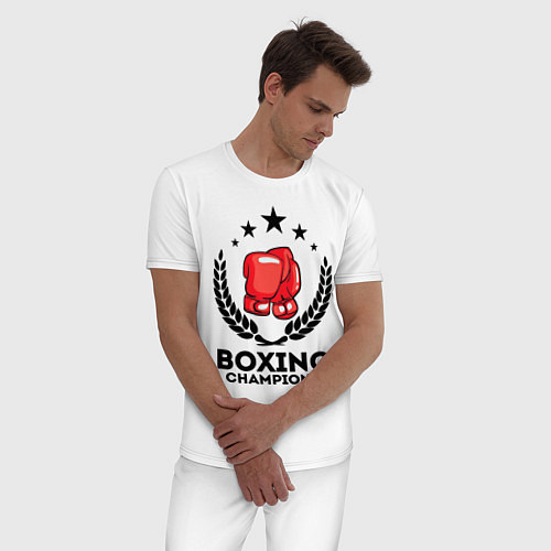 Мужская пижама Boxing Champions / Белый – фото 3