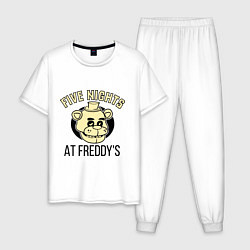 Пижама хлопковая мужская Five Nights At Freddy's, цвет: белый
