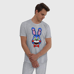Пижама хлопковая мужская Toy Bonnie FNAF, цвет: меланж — фото 2