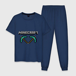 Пижама хлопковая мужская Minecraft Hero, цвет: тёмно-синий