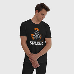 Пижама хлопковая мужская STALKER: Online, цвет: черный — фото 2