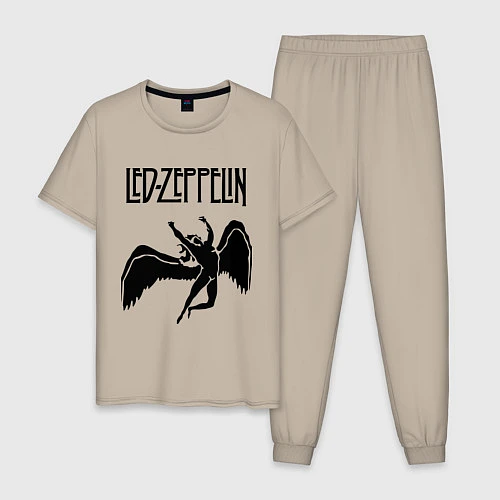Мужская пижама Led Zeppelin Swan / Миндальный – фото 1