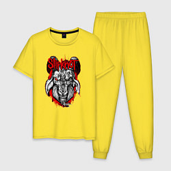 Пижама хлопковая мужская Slipknot Goat, цвет: желтый