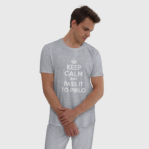 Мужская пижама Keep Calm & Pass It To Pirlo / Меланж – фото 3