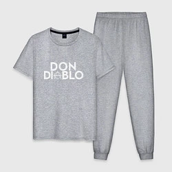 Пижама хлопковая мужская Don Diablo, цвет: меланж