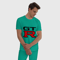 Пижама хлопковая мужская Gtr, цвет: зеленый — фото 2