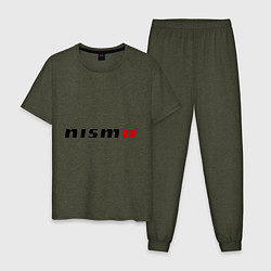 Пижама хлопковая мужская Nismo, цвет: меланж-хаки