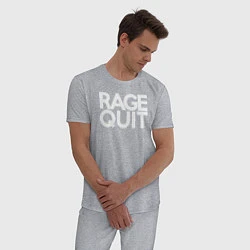 Пижама хлопковая мужская Rage Quit, цвет: меланж — фото 2