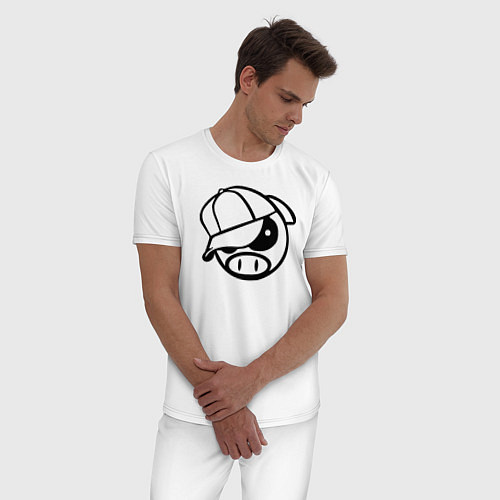 Мужская пижама SUBARY PIG / Белый – фото 3