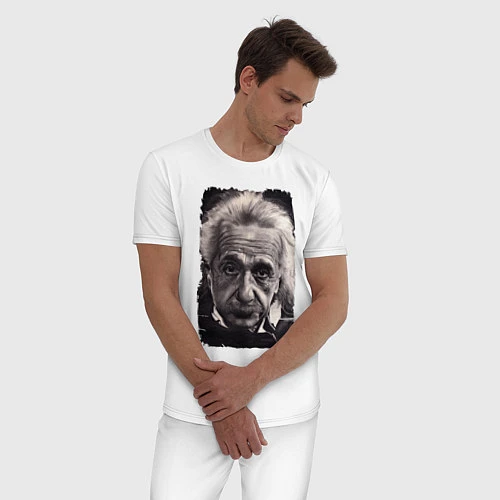 Мужская пижама Альберт Энштейн / Белый – фото 3