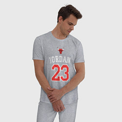Пижама хлопковая мужская Jordan 23, цвет: меланж — фото 2