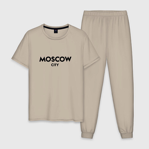 Мужская пижама Moscow City / Миндальный – фото 1