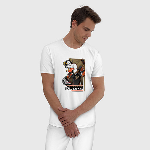 Мужская пижама Anaheim Ducks / Белый – фото 3
