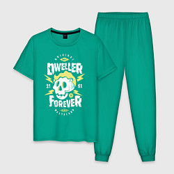 Пижама хлопковая мужская Dweller Forever, цвет: зеленый