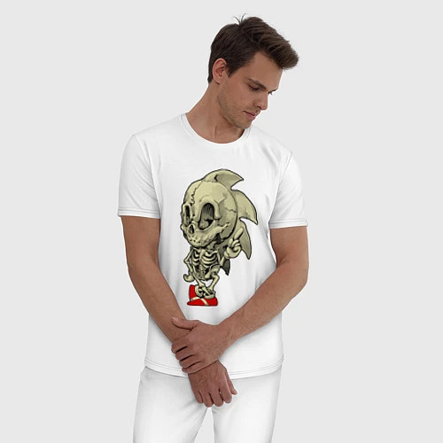 Мужская пижама Sonic skeleton / Белый – фото 3