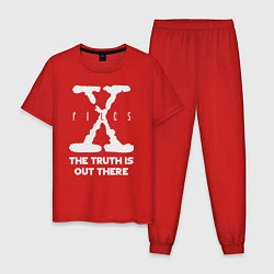 Пижама хлопковая мужская X-Files: Truth is out there, цвет: красный