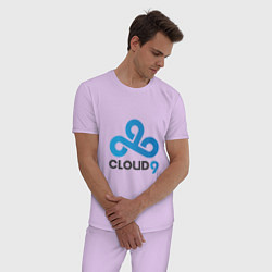 Пижама хлопковая мужская Cloud9, цвет: лаванда — фото 2