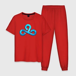 Пижама хлопковая мужская Cloud9 Foil Металлический эффект, цвет: красный