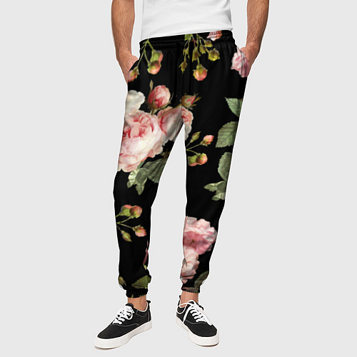 Мужские брюки TOP Roses / 3D-принт – фото 3