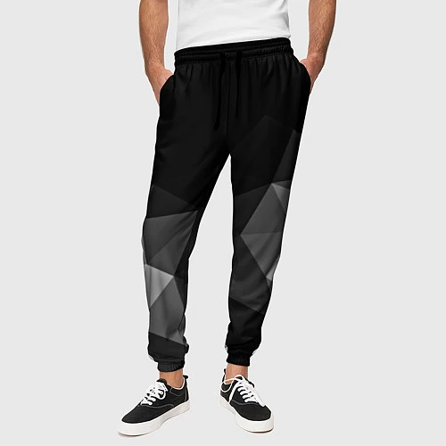Мужские брюки Abstract gray / 3D-принт – фото 3